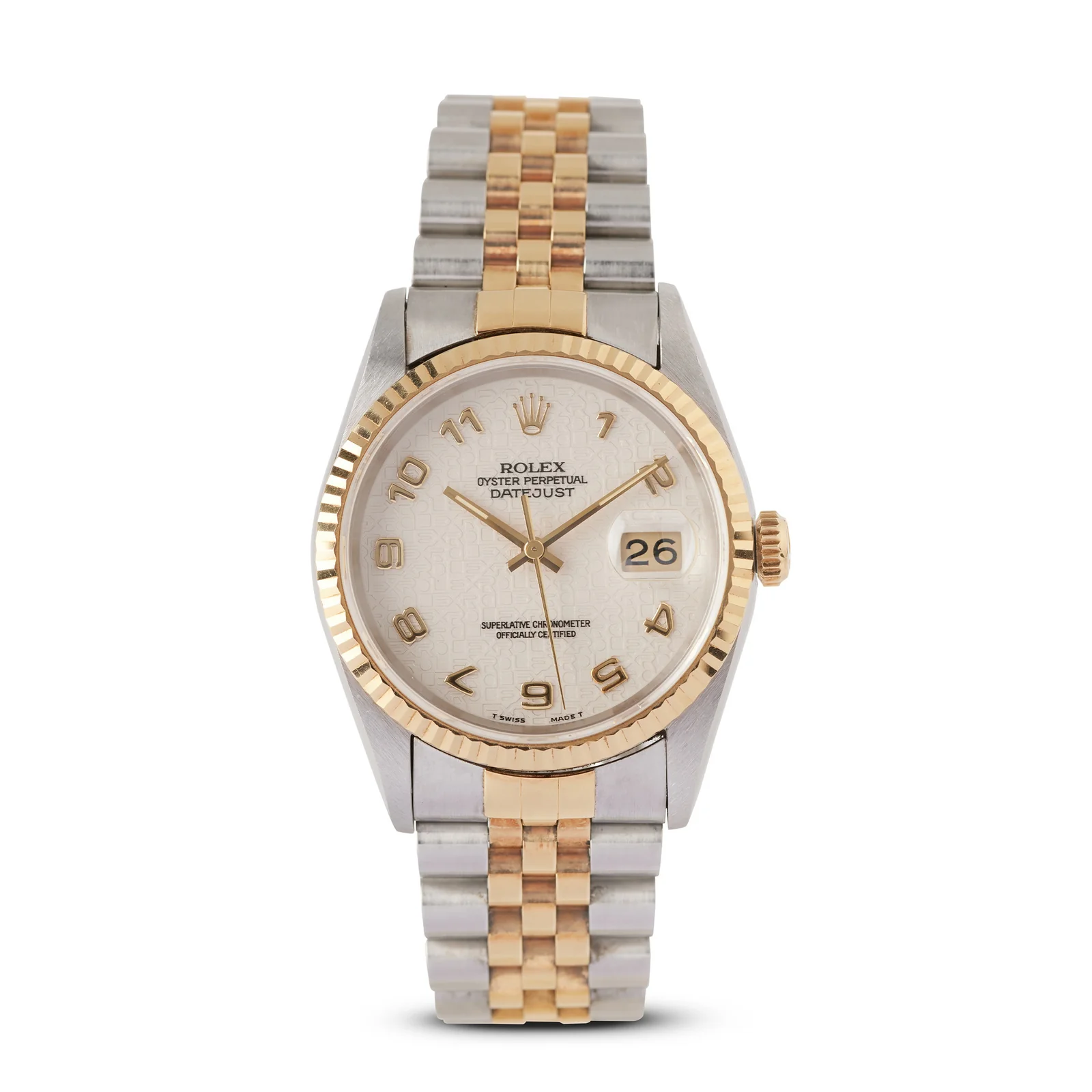 Antiquorum, 2023, lot 18: ivory monogrammed dial catalogued as “Jubilee,” circa 1995