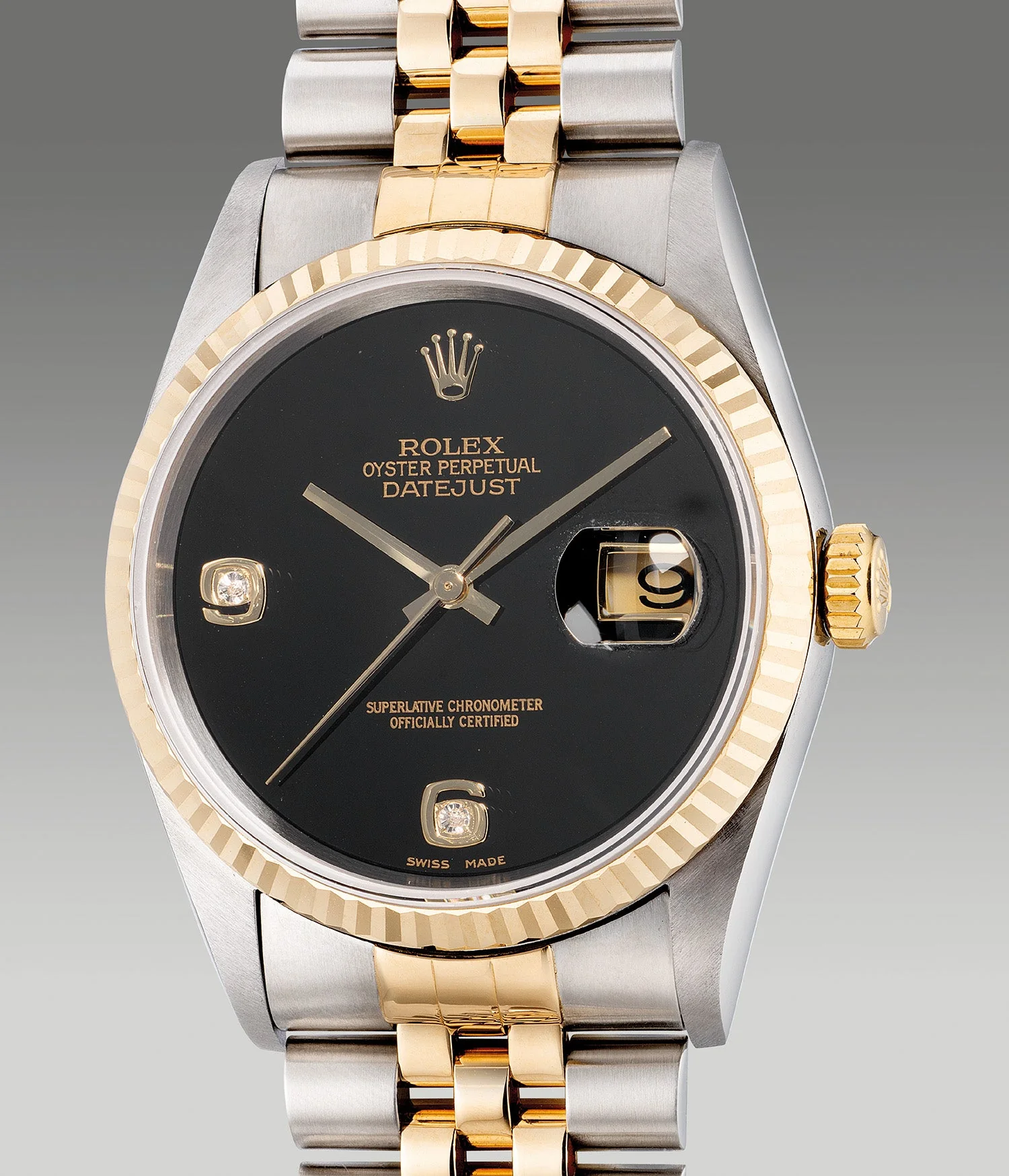 Phillips, Hong Kong Watch Auction XII, lot 1089: onyx dial with diamond indexes, circa 2000