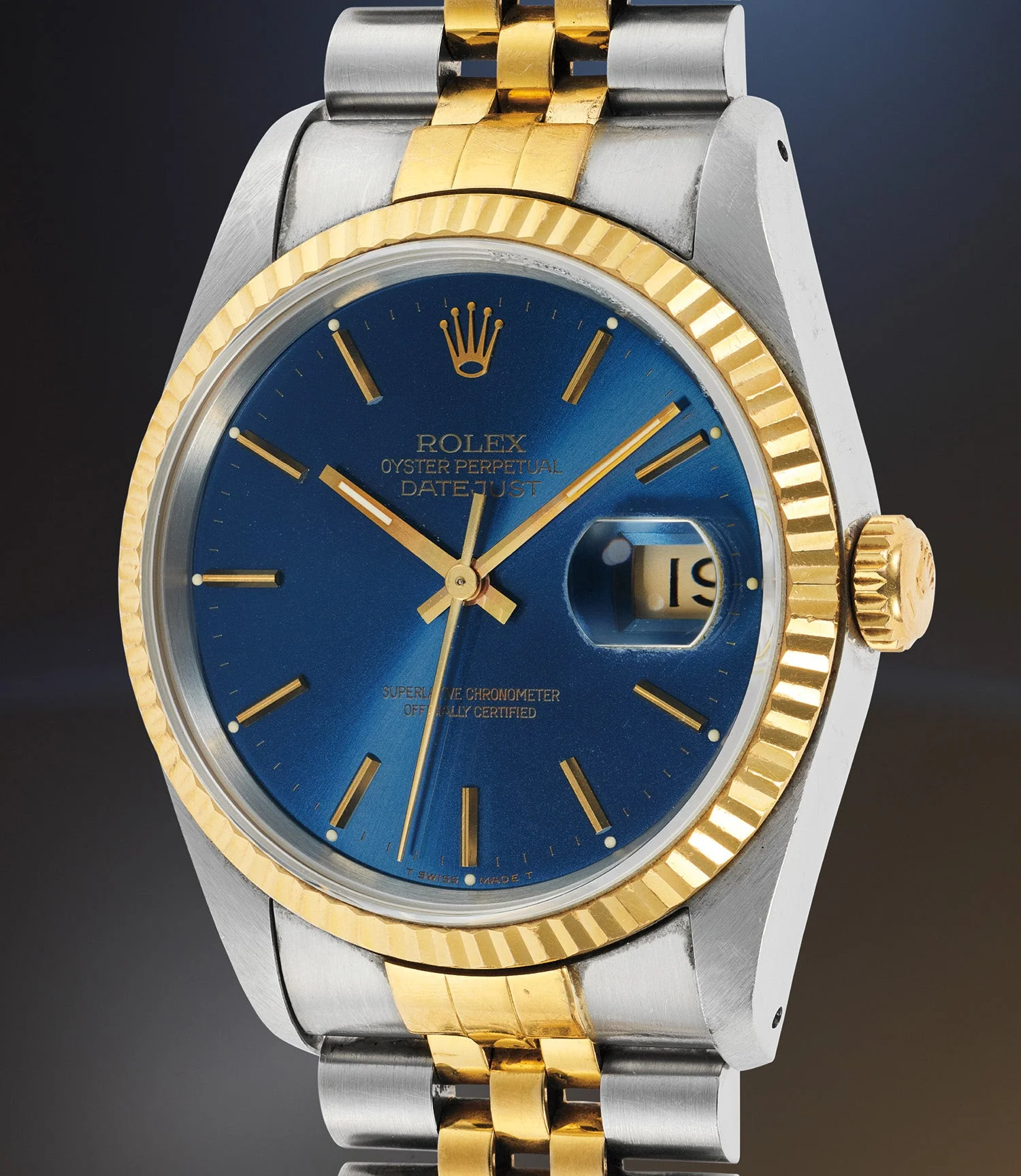 Phillips, New York Watch Auction EIGHT, lot 96: blue sunburst dial, circa 1990