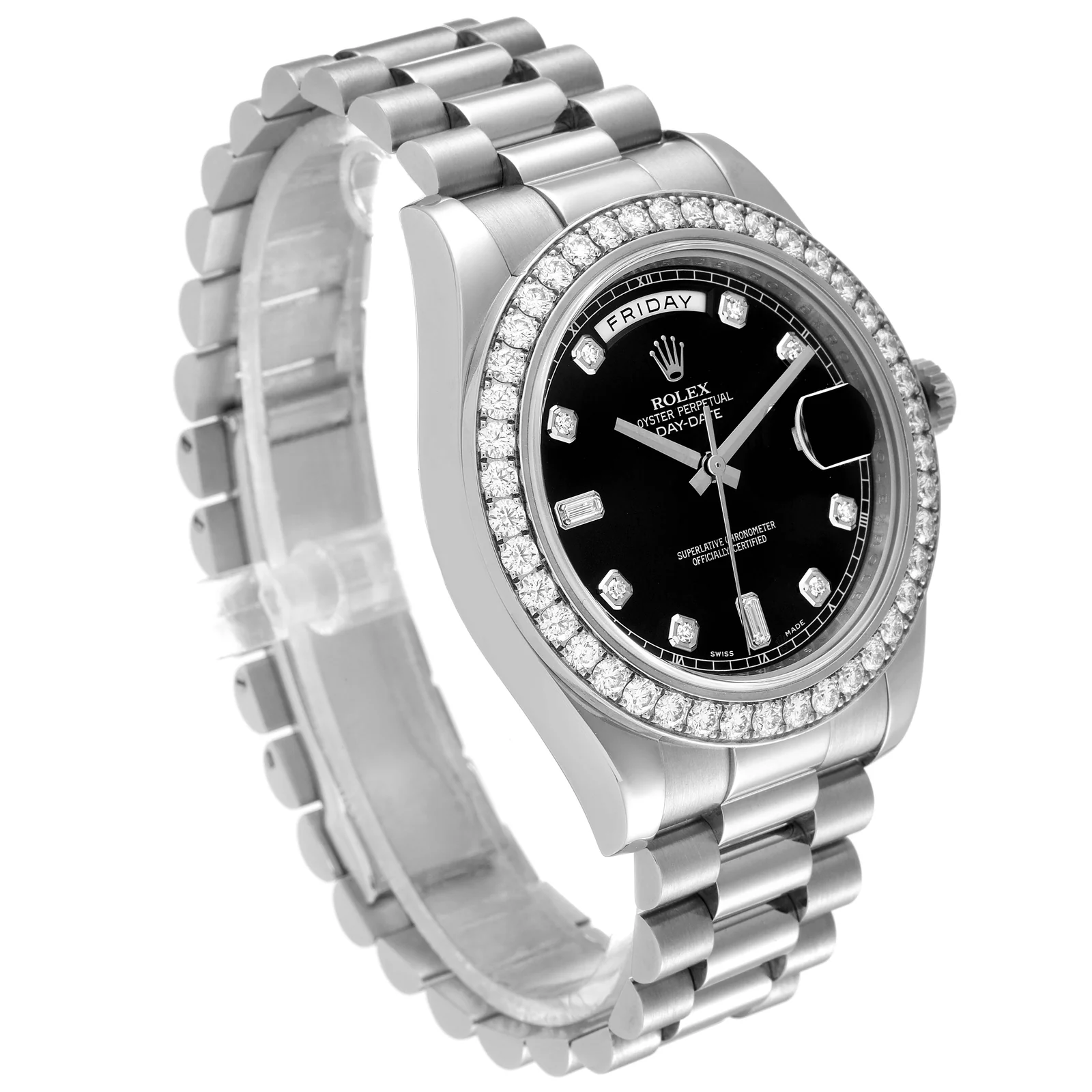 Three-quarter case and bracelet view, Sotheby's listing