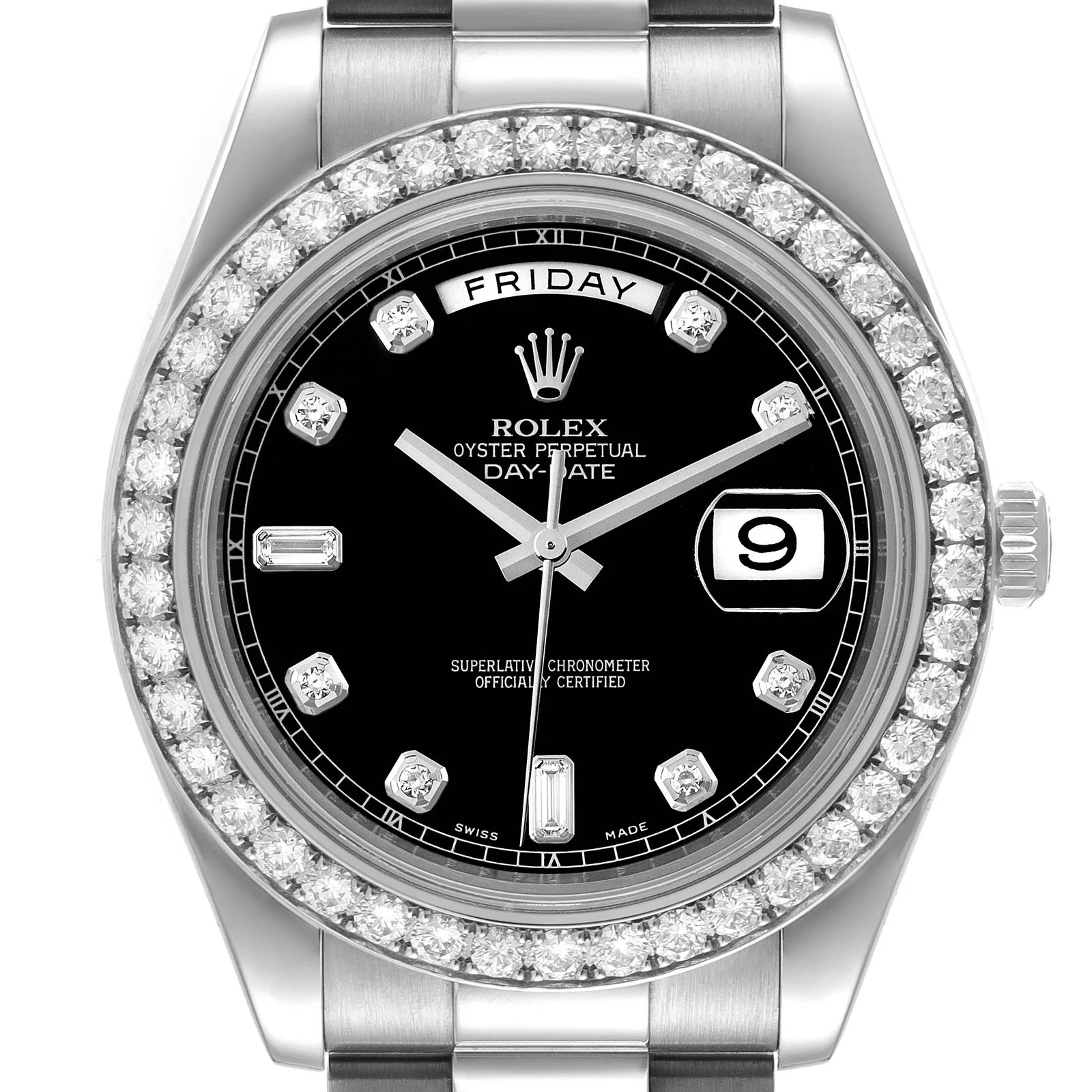 Black diamond-marker dial and bezel, Sotheby's listing