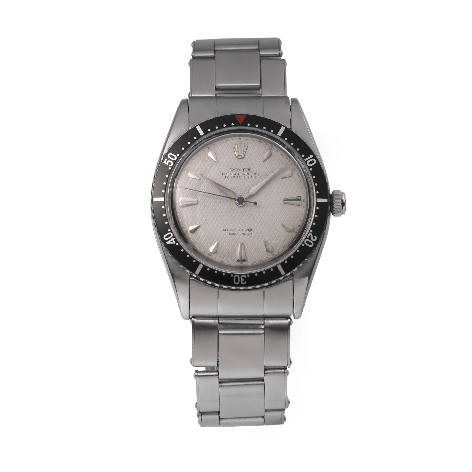 Antiquorum lot 104, case 949906; silver honeycomb dial