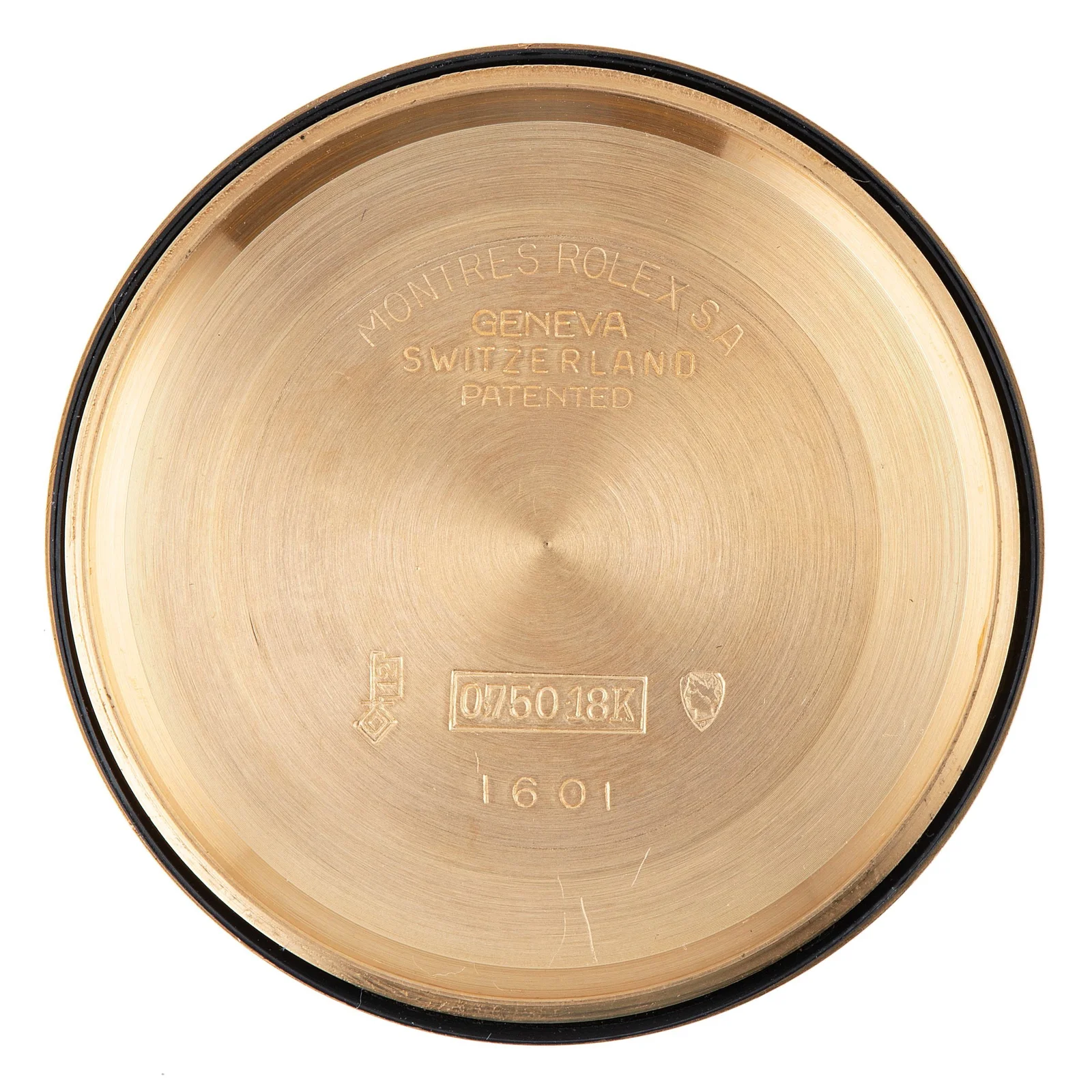 Inside caseback stamped 1601, Monaco Legend Auctions lot 257