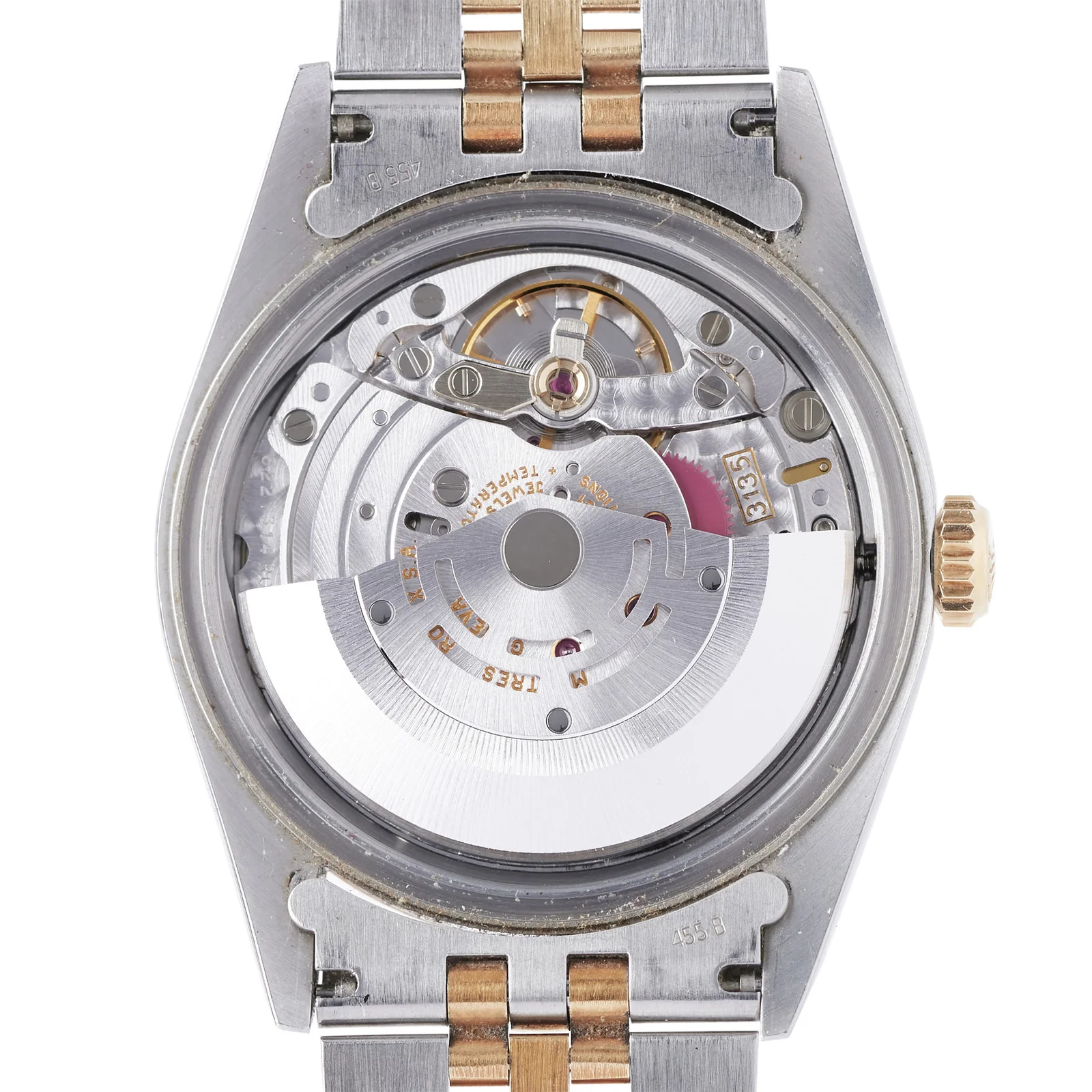 Caliber 3135 inside an Antiquorum-catalogued Datejust 16233
