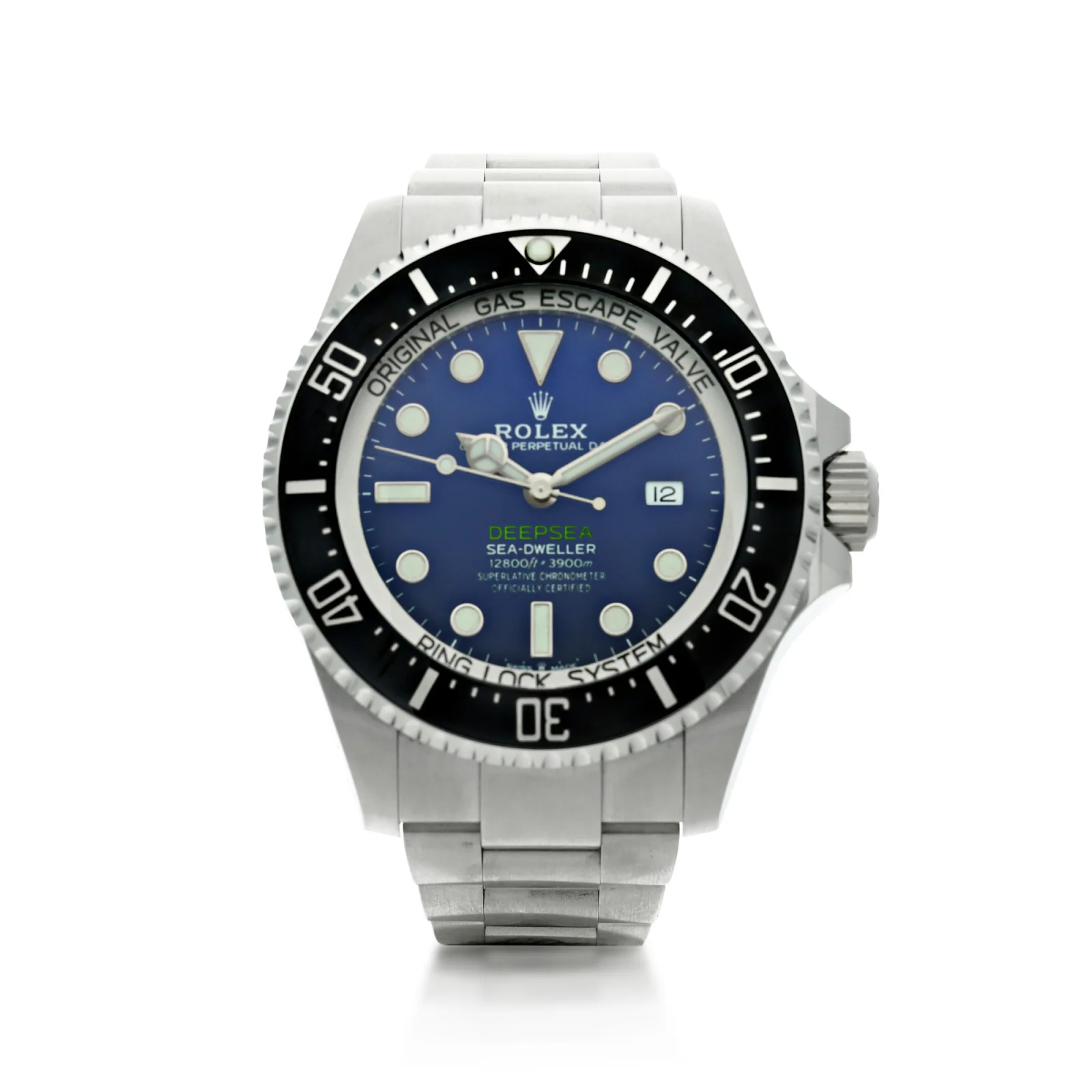 D-blue Rolex Deepsea 126660 on its Oyster bracelet