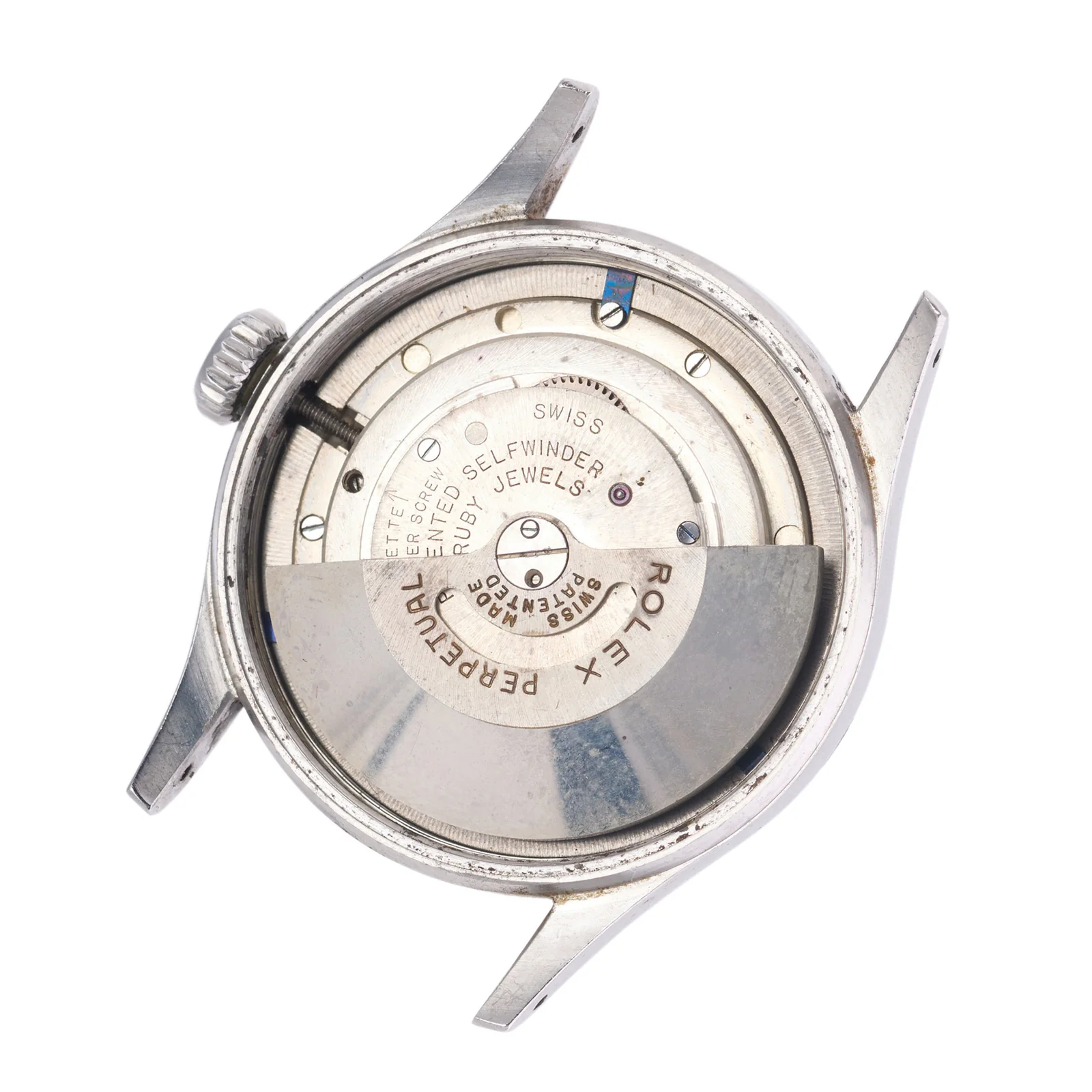 Antiquorum photograph of the automatic movement in ref. 6332 case 981817