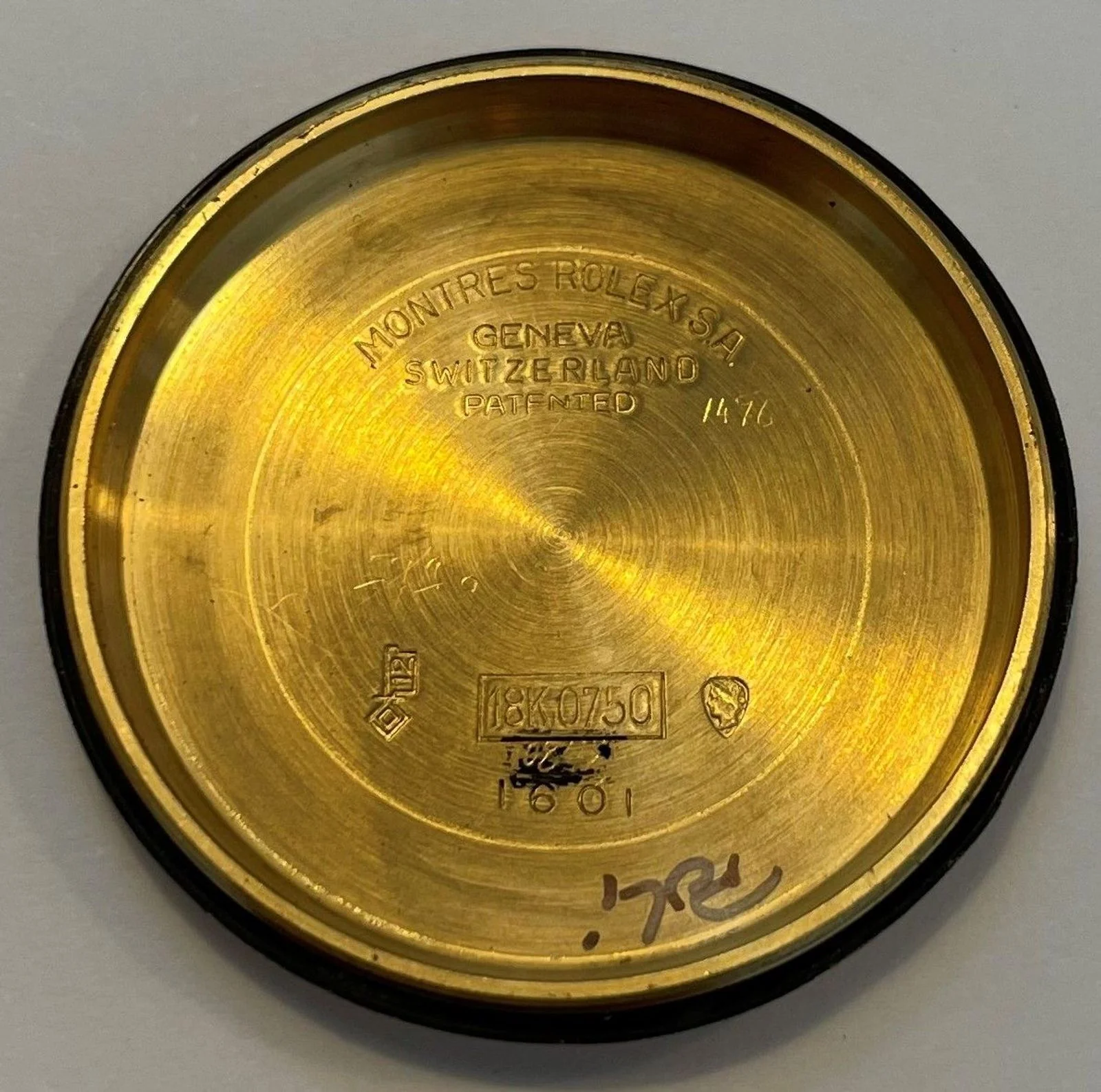 Inside caseback stamped 1601, Artcurial lot 83