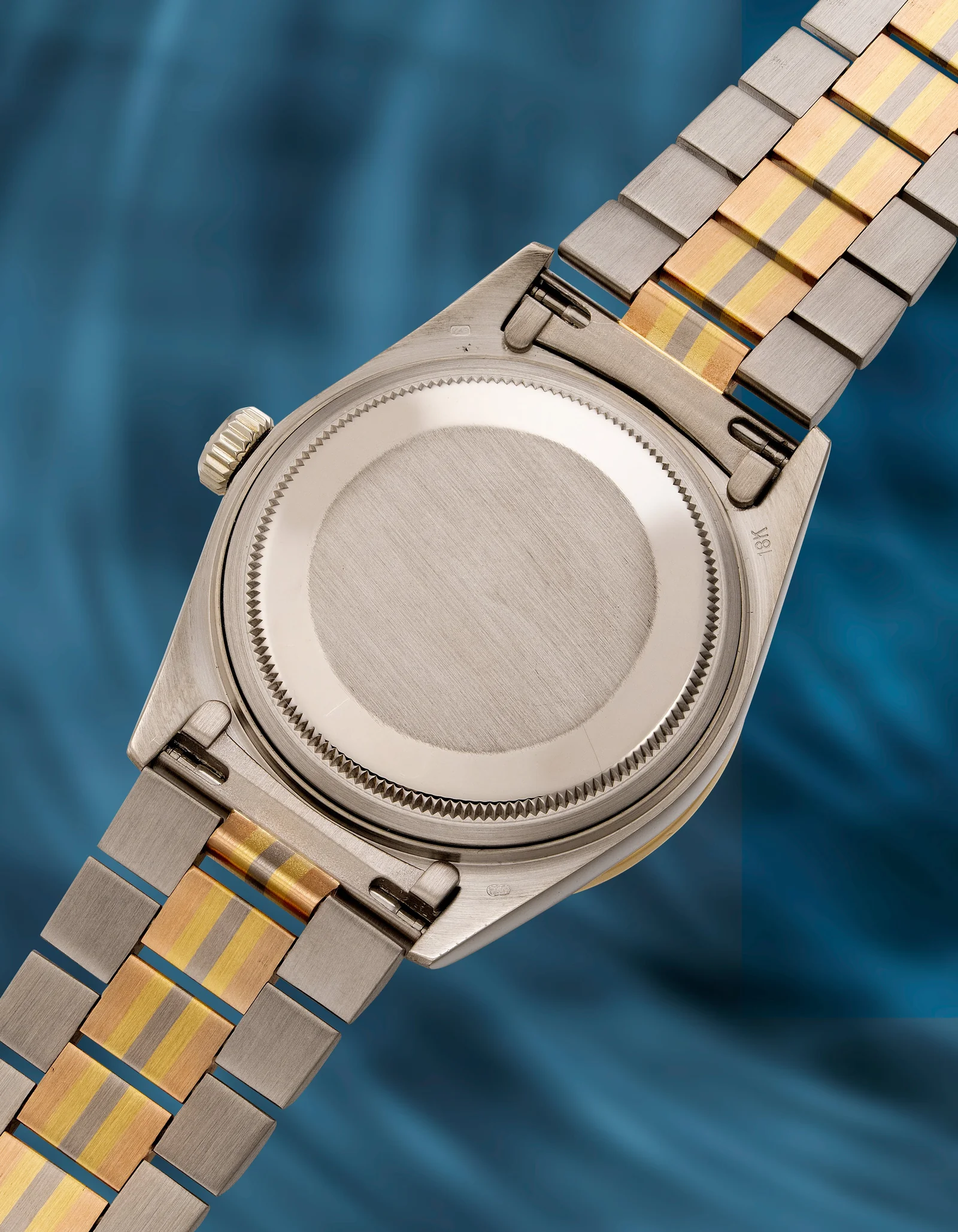 Inside caseback stamp reported as 18000 on a watch catalogued as Rolex 18129, Phillips 2026
