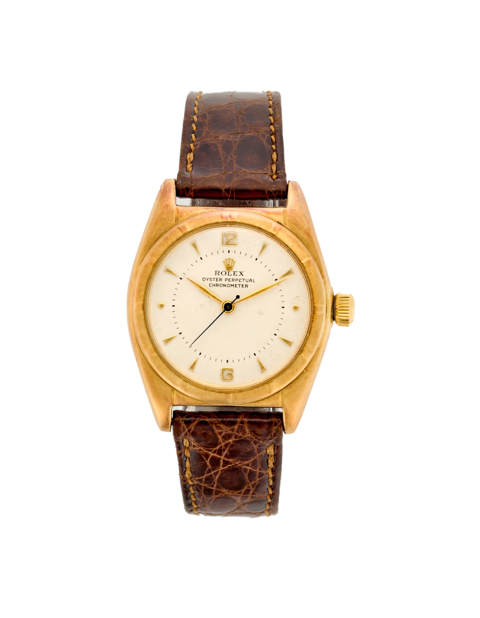 Il Ponte, lot 699, 14K-gold example; catalogue notes probable dial refinishing.