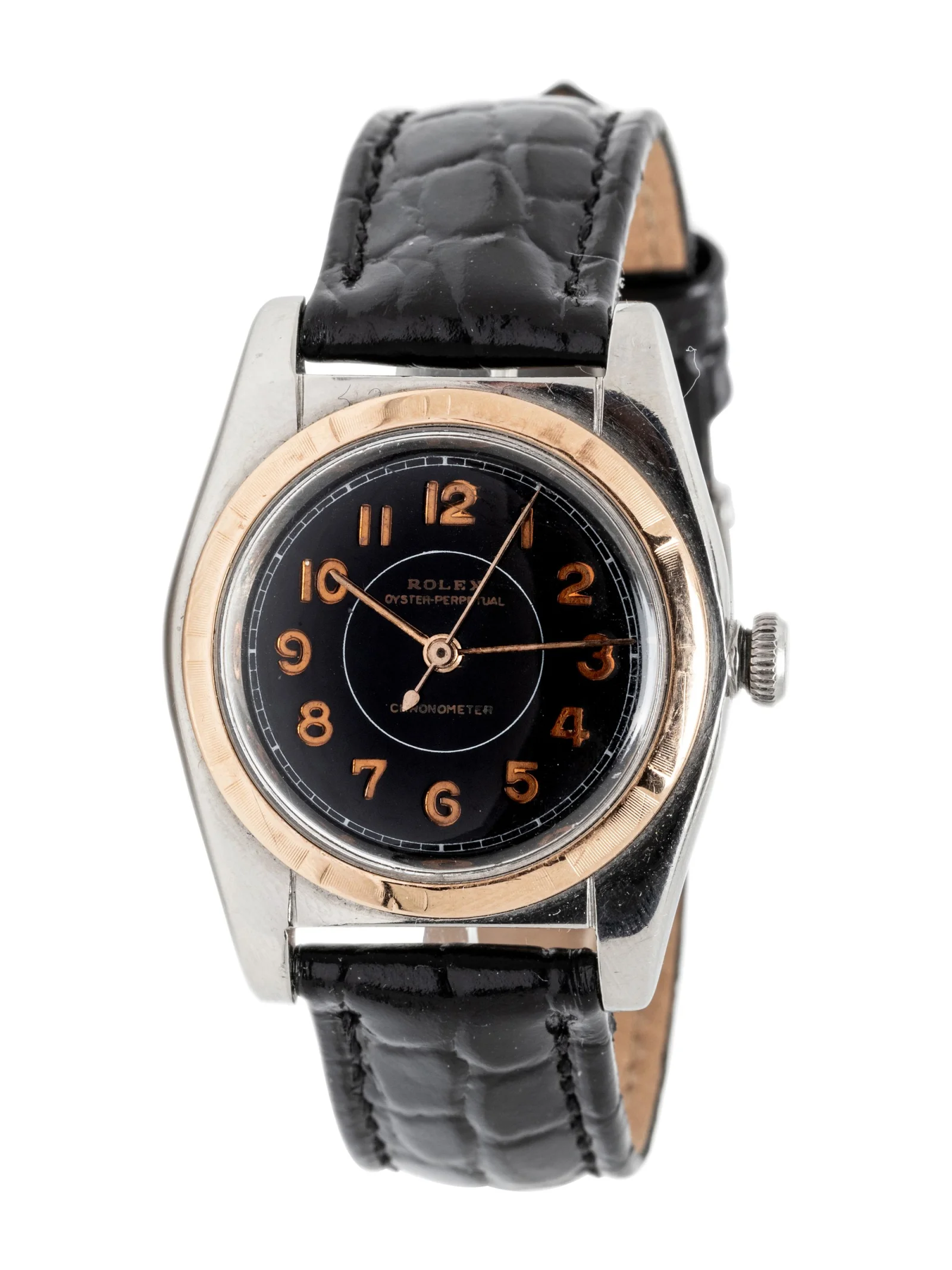 Freeman's, lot 27, case 631585. The catalogue says the black Arabic dial was refinished.